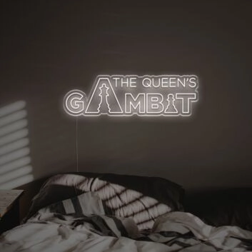 Brighten Your Chess Club, Home Office, or Game Room with The Queen's Gambit LED Neon Sign.