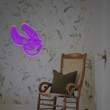Light Up Your Magical Moments: Golden Snitch LED Neon Sign for Weddings, Bars, and Enchanting Home Decor