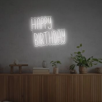 Elevate Celebrations at Home, Office, and Beyond with the Happy Birthday For Family LED Neon Sign.