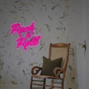 Brighten Up Your Home, Office, or Bar: Experience the Vibrant Vibes with Rock N Roll LED Neon Sign.