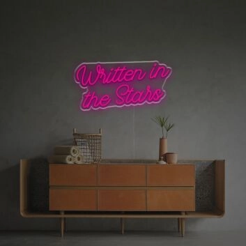 Elevate your bar, wedding, or home ambiance with the Written In The Stars LED Neon Sign.
