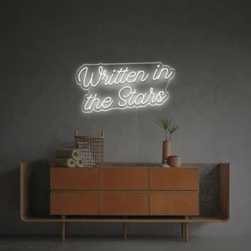 Elevate your bar, wedding, or home ambiance with the Written In The Stars LED Neon Sign.