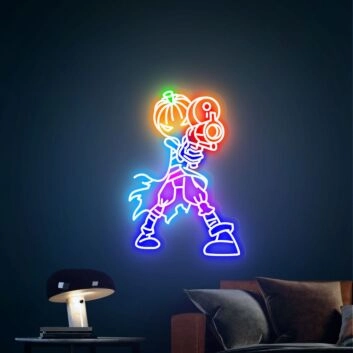 Brighten Up Your Halloween Bash and Themed Room with the Assassin Jack Neon Sign Assassin Pumpkin Neon Lights Decor.
