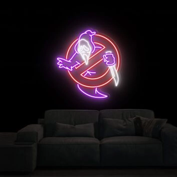 Transform Your Space into a Spooktacular Haven with Devil Neon Sign Ghost Neon Sign for Halloween Parties, Home, and Bar Wall Decor.