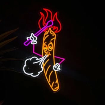 Elevate Your Space: Transform Your Home, Bar, or Man Cave with Smoking Neon Sign Cigar Led Sign Home Decor.