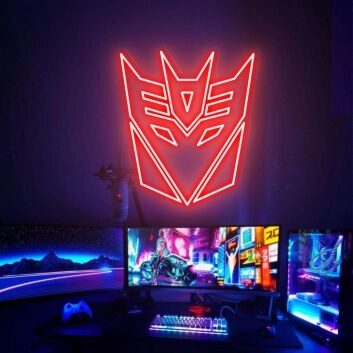 Brighten Up Your Space: Transformers Neon Sign for Game Room, Home Cinema, or Office Wall Decor, Perfect for Parties and Weddings.
