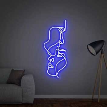 Brighten Up Any Space: Two Face Neon Sign, Ideal for Home Decor, Office Ambiance, Bars, Cafes, and Vibrant Weddings or Parties.