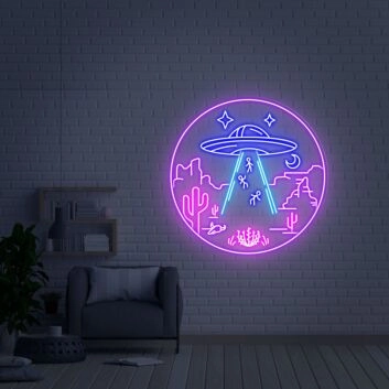 Transform Your Space into a Cosmic Oasis with Ufo Neon Sign: Perfect for Game Rooms, Bars, and Sci-Fi Themed Parties