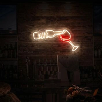 Elevate Your Space: Wine Lover Art Wine Neon Sign - Perfect for Home Bar, Special Occasions, and Unique Office Decor.