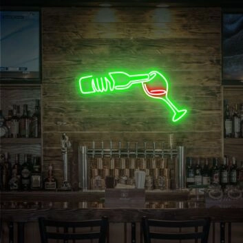 Elevate Your Space: Wine Lover Art Wine Neon Sign - Perfect for Home Bar, Special Occasions, and Unique Office Decor.