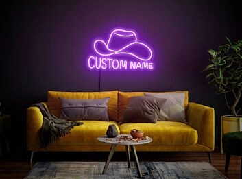 Brighten Your Space with Custom Charm: Cowboy Hat with Name Sign for Home, Office, and Event Decorations