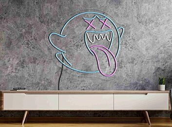 Elevate Your Game Room, Bar, or Halloween Party Ambiance with the Versatile Ghost Neon Sign LED Wall Decor