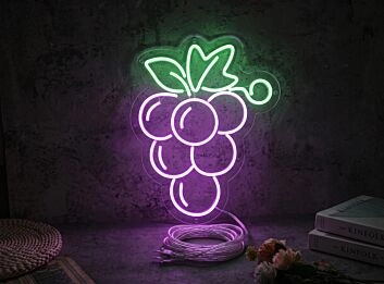 Brighten Your Kitchen, Restaurant, or Wine Bar with Grape Neon Sign Food Neon Sign Berry Neon Sign Neon Sign Kitchen Grape Wall Decor.