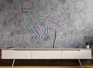Add a Warm Glow to Your Home, Office, or Romantic Events with the Holding Hands Neon Sign Hand in Hand Wall Art Hands Wall Decor.