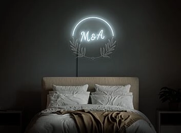 Enhance Your Wedding, Anniversary, and Home Ambiance with the Wedding Initials Neon Sign - Perfect for Ceremonies, Celebrations, and Personalized Wall Decor.
