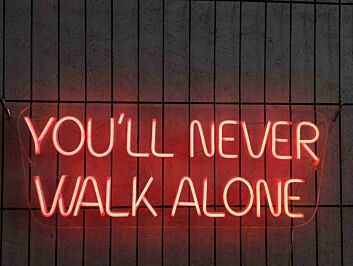 Brighten Your Game Nights, Celebrations, and Home Spaces with the Vibrant &quot;You&#039;ll Never Walk Alone&quot; Neon Sign – The Ultimate Liverpool Decor for Fans