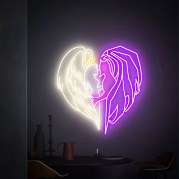 Brighten Up Weddings, Bars, and Homes: Angel Wings LED Neon Sign Devil Decor Gifts Perfect for Every Occasion