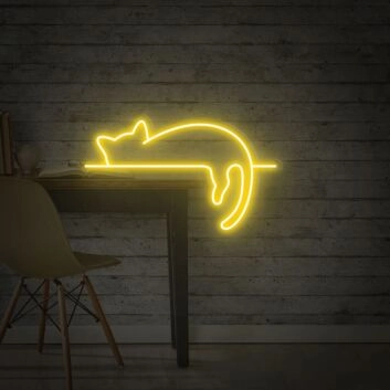 Brighten Up Any Space - Perfect for Home, Office, or Party Ambiance with Cat Wall Decor Animal Lover Gifts Neon Decor.