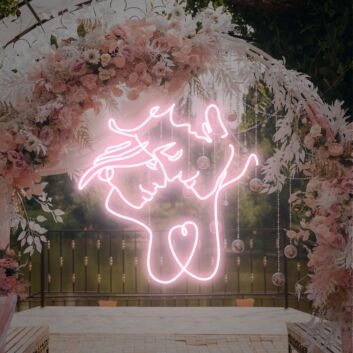 Add a Romantic Glow to Your Wedding, Anniversary, or Home with Couple Wall Art Led Neon Sign Wedding Decor.