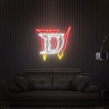 Brighten Up Your Gaming Space or Man Cave with Diablo 4 Led Neon Sign Diablo Art Wall Art Gaming Room Decor.