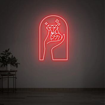 Brighten Your Space: Diamond Led Neon Sign, Perfect for Bedroom Decor, Office Charm, and Unique Best Friend Gifts