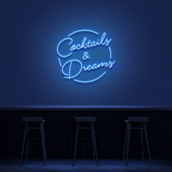 Customize Cocktails &amp; Dreams Neon Sign (Style 2)