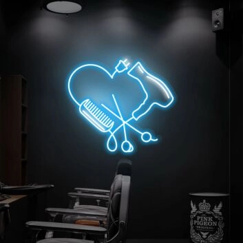 Brighten Your Salon or Create a Stylish Ambience at Home with the Hairdressing Studio Led Neon Sign Hairstylist Salon Led Light.