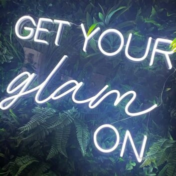 Get Your Glam On neon sign (3 lines)