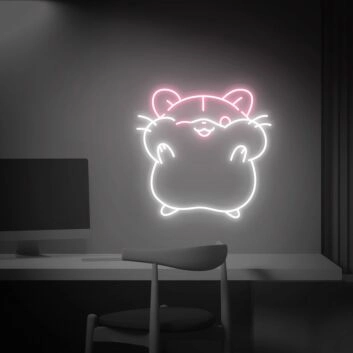 Brighten Your Spaces: Hamster Bedroom Decor Animal Lover Gifts Cute Wall Led Neon Sign for Home, Bar, and Wedding Ambiance Enhancement