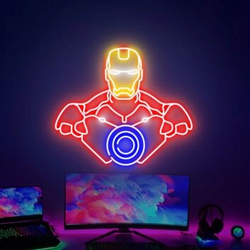 Brighten Up Your Man Cave or Comic Book Store with Iron Man Led Neon Sign Wall Decoration Gift Ideas.