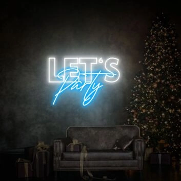 Bring Life to Your Celebrations: Let S Party Led Neon Sign - Perfect for Home Entertaining, Bars, Weddings, and Office Parties