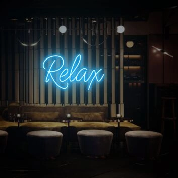 Brighten Your Space with Relax Led Neon Sign: Perfect for Home Decor, Office Ambiance, Storefronts, Bars, and Weddings.