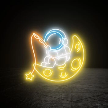 Brighten Your Nights and Celebrate in Style with Space Astronaut Led Neon Sign for Dreamy Home, Office, Storefront, and Stellar Party Decorations.