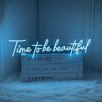 Brighten Up Your Wedding, Party, and Home Ambiance with Time To Be Beautiful Led Neon Sign Gift Neonparty Decor.