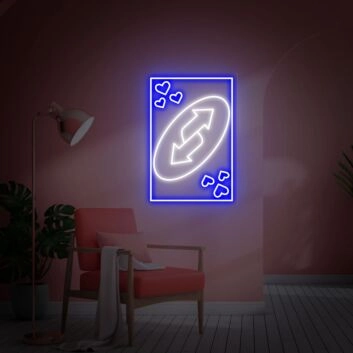 Brighten Up Your Game Nights and Celebrate in Style with Uno Flip Led Neon Sign Indoor Game Wall Decor for Your Home, Office, and Parties.