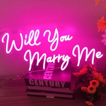 Brighten Your Special Moment: Perfect for Proposals, Weddings, and Romantic Celebrations with Will You Marry Me Wedding Led Neon Signs.