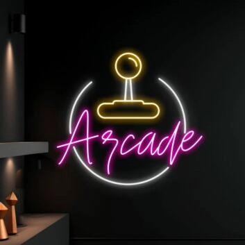 Light up Your Gaming Room, Bar, or Party Ambiance with the Arcade Machine Led Neon Sign - The Ultimate Game Machine Neon Aesthetic.