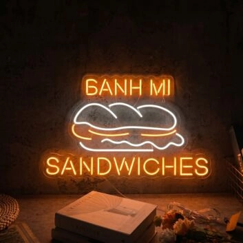 Brighten Up Your Store, Bar, or Food Corner with the Banh Mi Sandwiches Restaurant Led Neon Sign