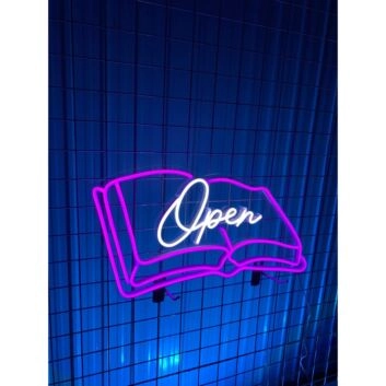 Elevate Your Space: The Book Led Neon Sign, Perfect for Bedroom Deco, Home Libraries, and Cozy Reading Corners.