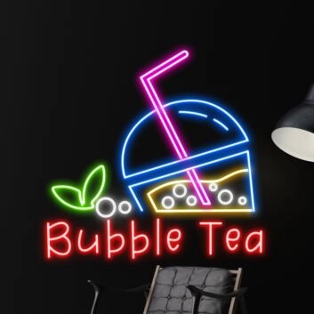 Brighten Your Café or Kitchen: Bubble Tea Led Neon Sign - Perfect for Coffee Shops, Home Barista Stations, and Trendy Home Decor.