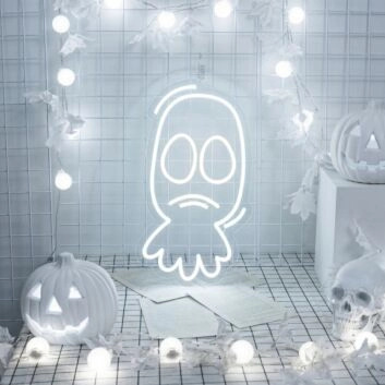 Sad Ghost LED Neon Sign