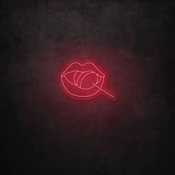 Lollipop Lips LED Neon Sign