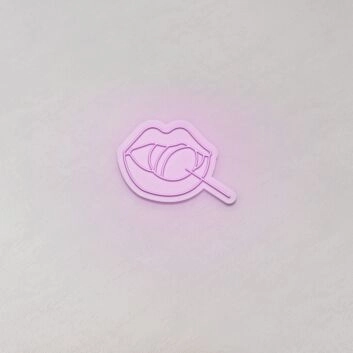 Lollipop Lips LED Neon Sign