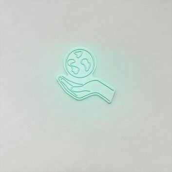 Holding The Earth LED Sign