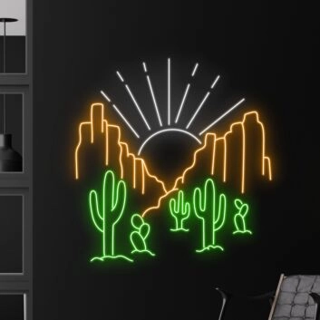 Brighten Your Space: Desert LED Light Perfect for Home Decor, Restaurants, Coffee Bars, Clubs, and Events.