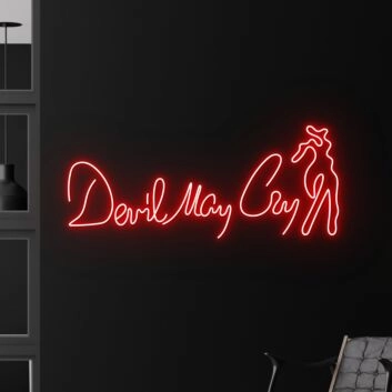 Elevate Your Gaming Room, Bar, or Club Ambiance with Devil May Cry Led Neon Sign Decor.