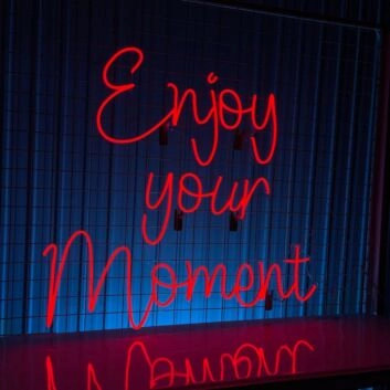 Brighten Up Your Home Decor, Office, and Celebrations with Enjoy Your Moment Led Neon Sign Custom Text Quote Neon Led Sign.