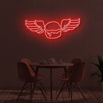 Burger Angel LED Sign
