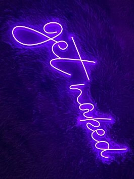 Elevate Your Spaces: 'Get Naked' Led Neon Sign - Perfect for Home Decor, Office Quirk, Bars, and Celebratory Events