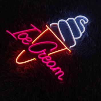 Brighten Your Space with Ice Cream Neon Led Light - Perfect for Home Decor, Cafes, and Sweet Celebrations!